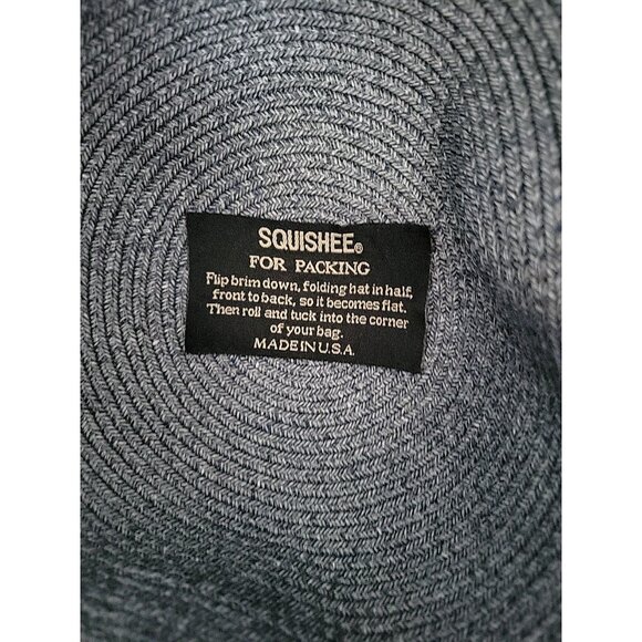 ERIC JAVITS Straw Squishee Packable Sun Denim Blue USA - Picture 7 of 7